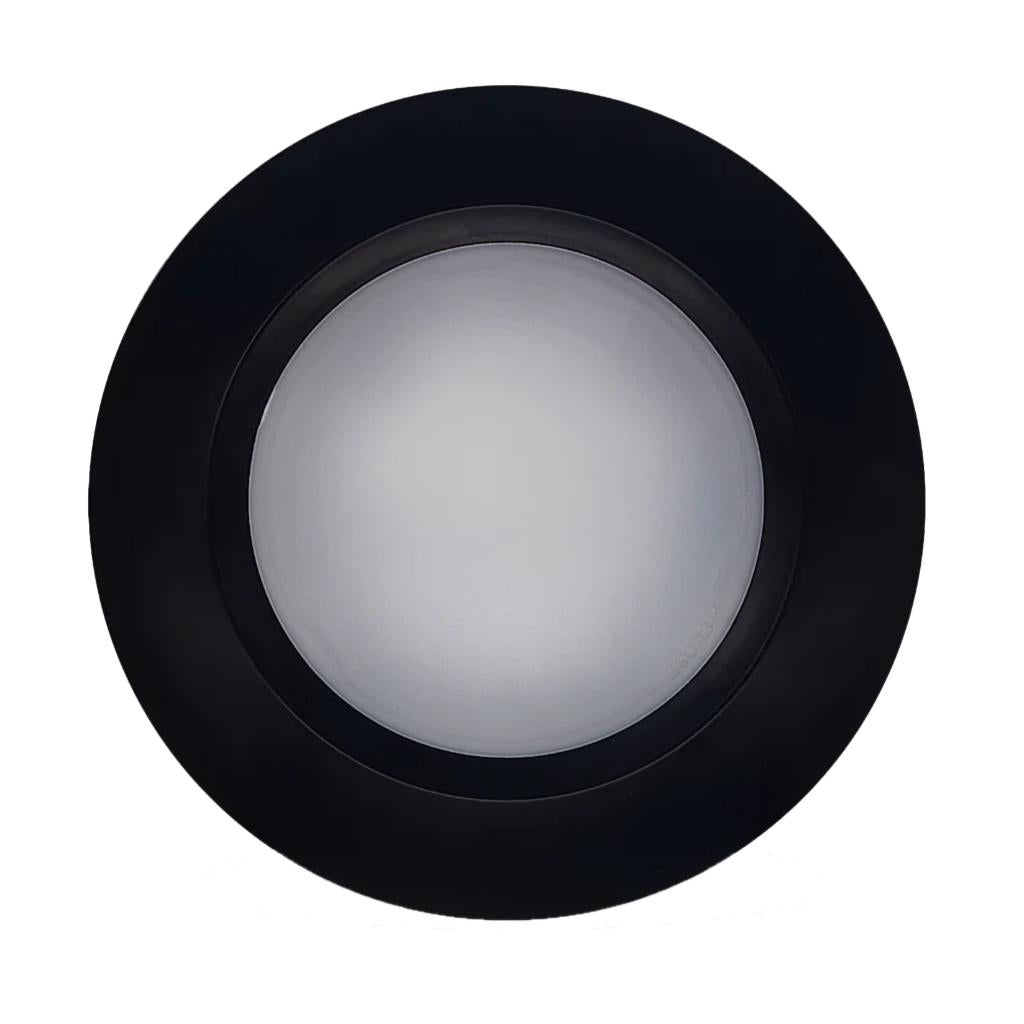 7" 14 watt 120 volt 3000K Natural White Black Finish Round LED Downlight 1