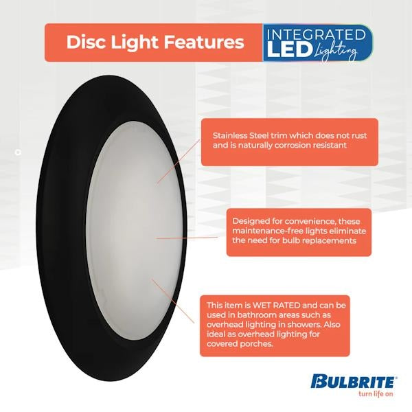 10" 25 watt 120 volt 3000K Black Finish LED Ceiling Light 4