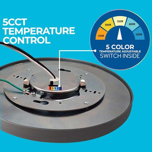7" 14 watt 120 volt CCT Selectable White Finish Flush Mount LED Downlight 4