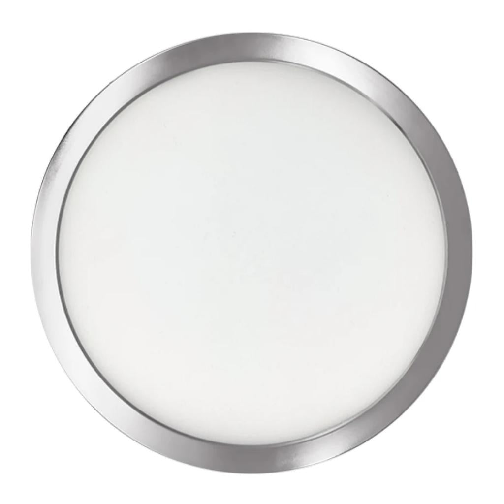 9" 17 watt 120 volt 3000K Natural White Nickel Finish Flush Mount LED Downlight 1