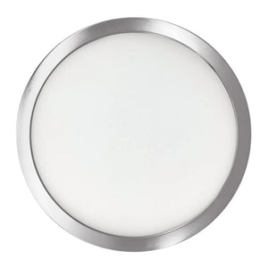 9" 17 watt 120 volt 3000K Natural White Nickel Finish Flush Mount LED Downlight 1