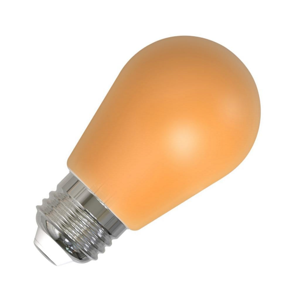 2.5 watt 120 volt S14 Medium Screw Base Ceramic Amber LED Light Bulb 1