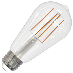 7.6 watt 120 volt ST18 Medium Screw Base 2700K Warm White Dimmable LED 1