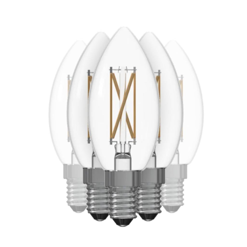 4 watt 120 volt B11 Candelabra Screw Base 2700K Warm White LED Light Bulb (6 Pack) 1