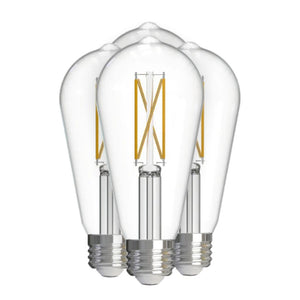 7 watt 120 volt ST18 Medium Screw Base 3000K Natural White LED Light Bulb (4 Pack) 1