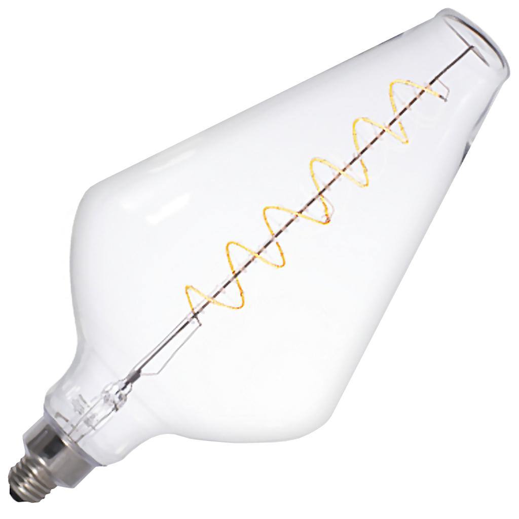 4 watt 120 volt  Medium Screw Base 2200K Warm White Amber Diamond Shaped Dimmable LED Filament 1
