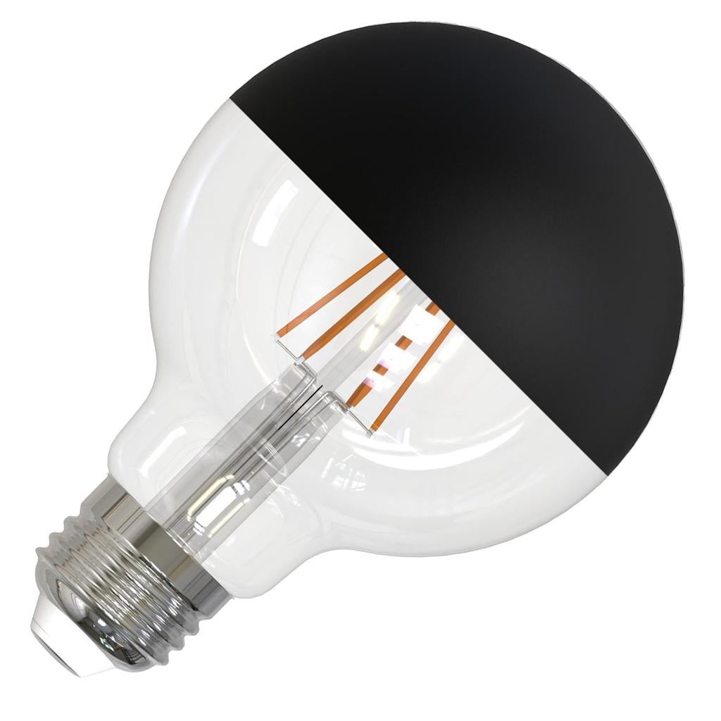 5 watt 120 volt G25 Candelabra Screw Base 2700K Warm White Half Black Coated Top Dimmable LED 1