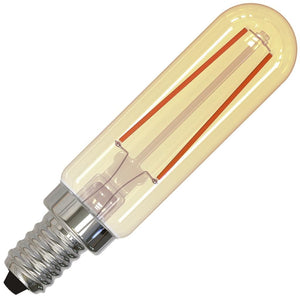 2.5 watt 120 volt T6 Candelabra Screw Base 2100K Warm White Amber Dimmable LED 1