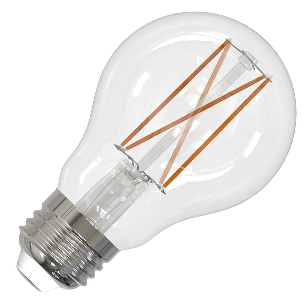 8.5 watt 120 volt A19 Medium Screw Base 5000K Daylight Clear Dimmable LED 1