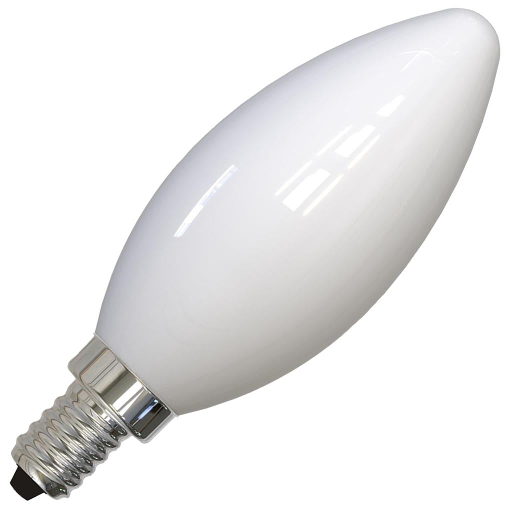 5 watt 120 volt B11 Candelabra Screw Base 5000K Daylight Frosted Milky Dimmable LED 1