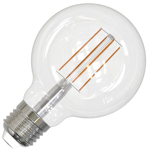 8.5 watt 120 volt G25 Medium Screw Base 4000K Cool White Clear Dimmable LED 1