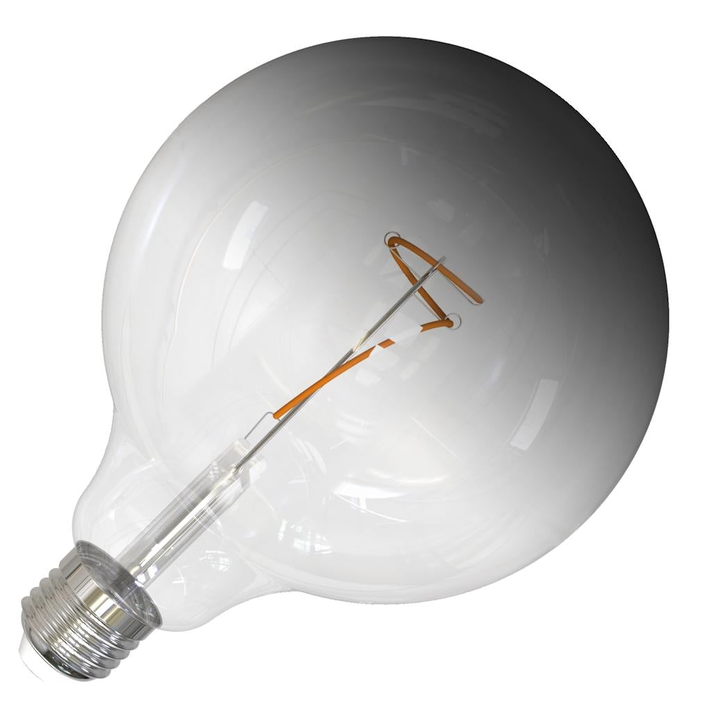 4.5 watt 120 volt G40 Medium Screw Base 3000K Natural White Clear to Smoke Gradient Dimmable LED 1