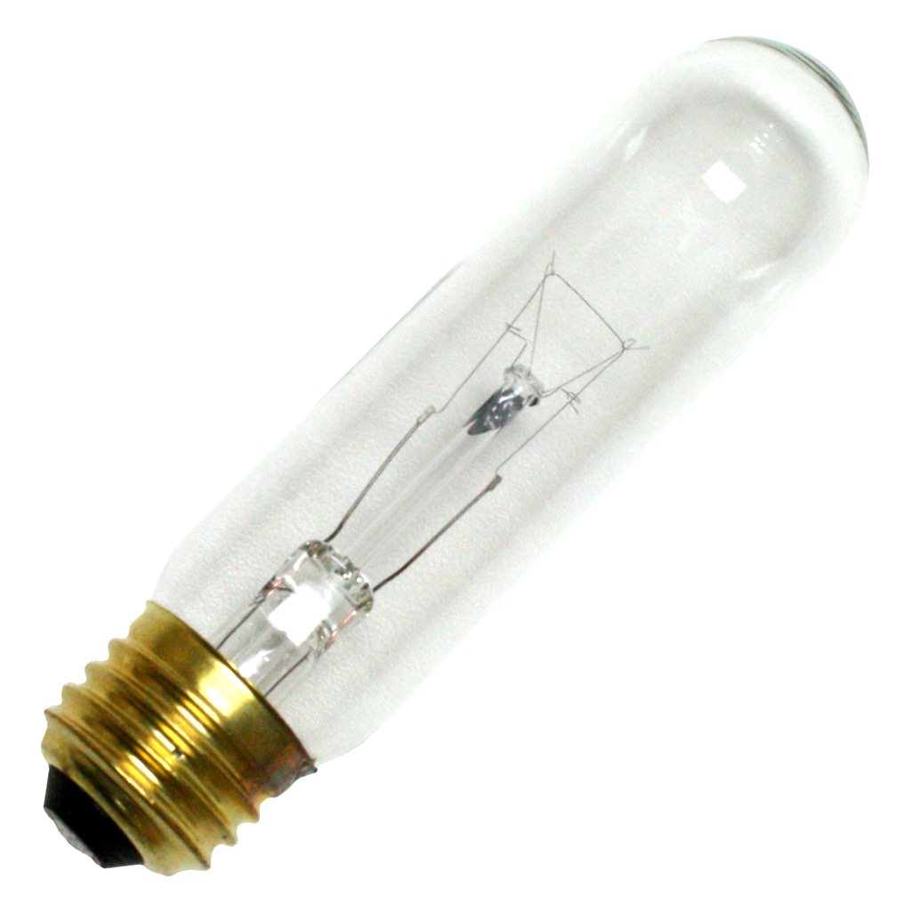60 watt 120 volt T10 Medium Screw Base Clear 1