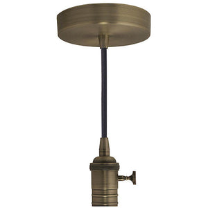 120 volt Medium Screw Base Warm Gold Pendant 1