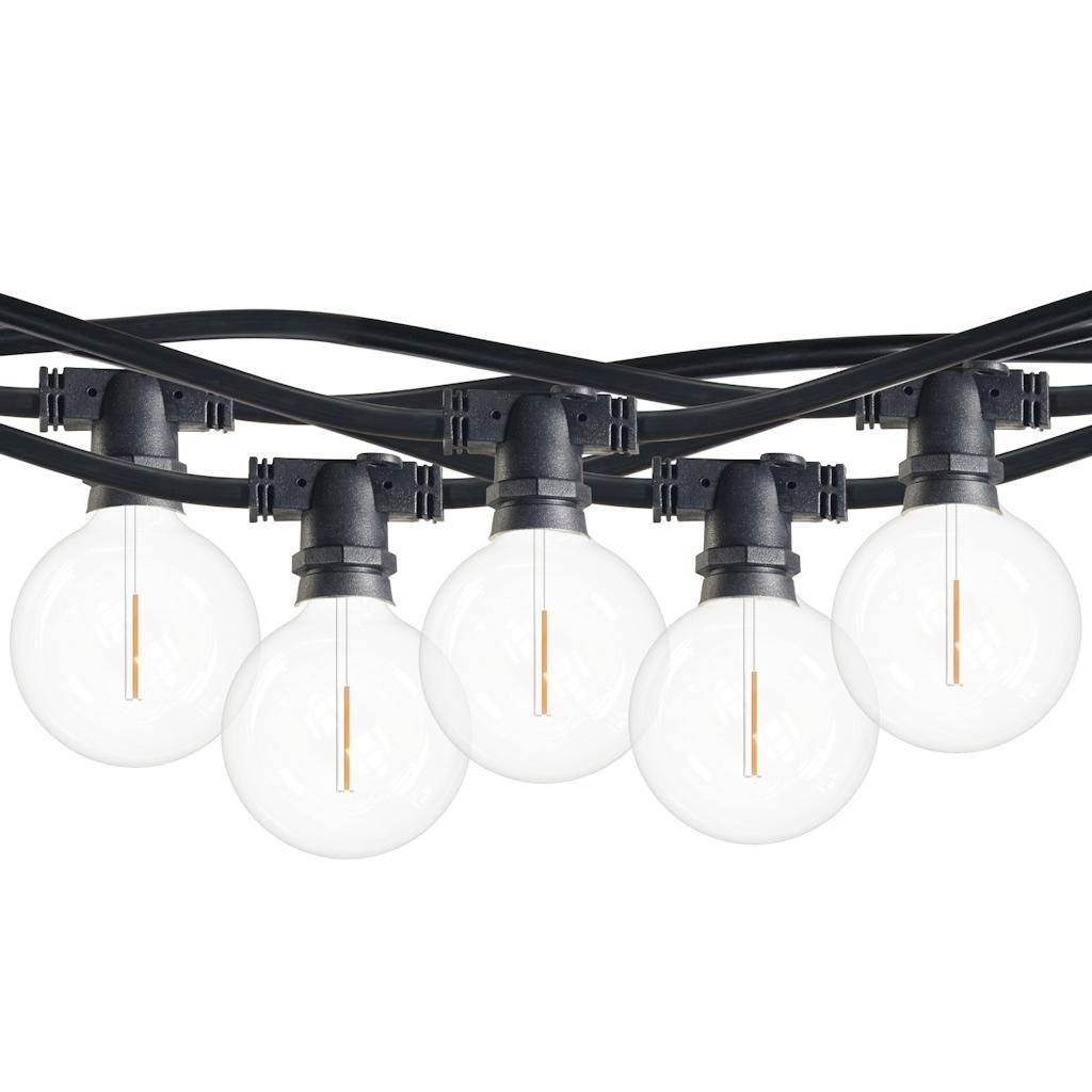 10 Light 14' Black 2700K Warm White Candelabra Screw Base Light String 1
