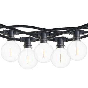 10 Light 14' Black 2700K Warm White Candelabra Screw Base Light String 1