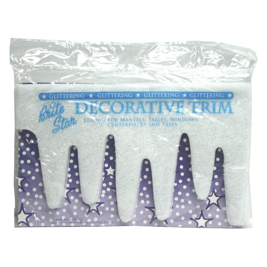 7" x 96" Glittering Decorative Icicle Trim 1