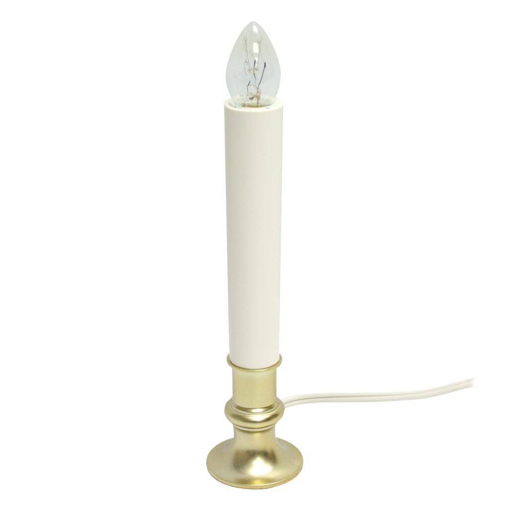 Electric White Taper Candle Lamp 1