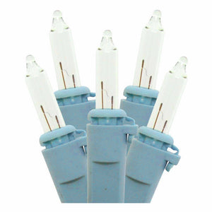 50 Light Blue Wire Clear Miniature Light String 1