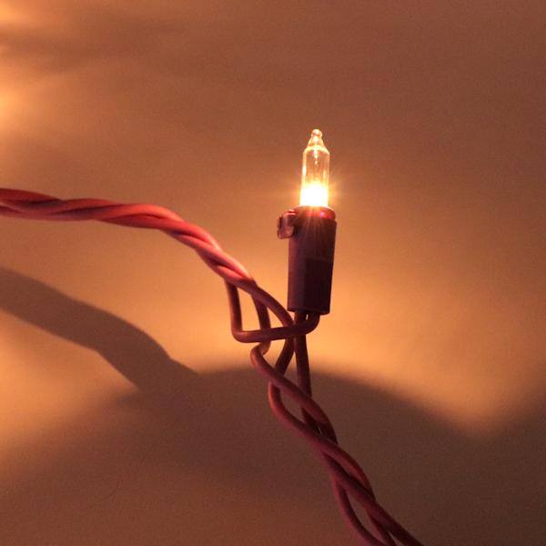 50 Light Purple Wire Clear Miniature Light String 2
