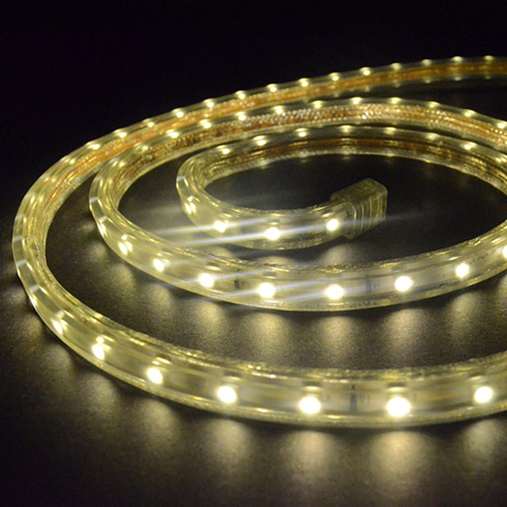 100' 120 volt Warm White LED Rope Light Spool 1