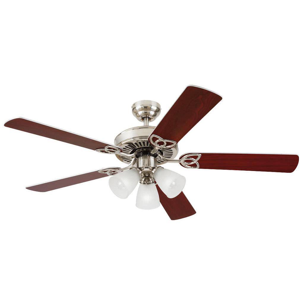 52" Vintage Brushed Nickel Ceiling Fan 1