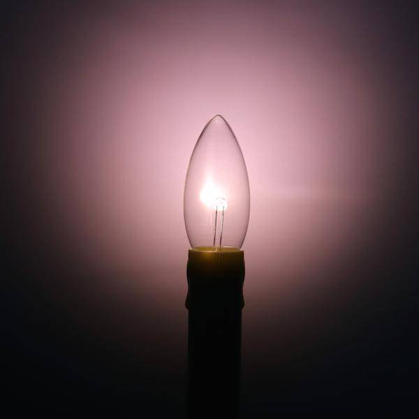 11"-13" Brass / Ivory LED Taper Candle 2