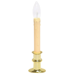 11"-13" Brass / Ivory LED Taper Candle 1