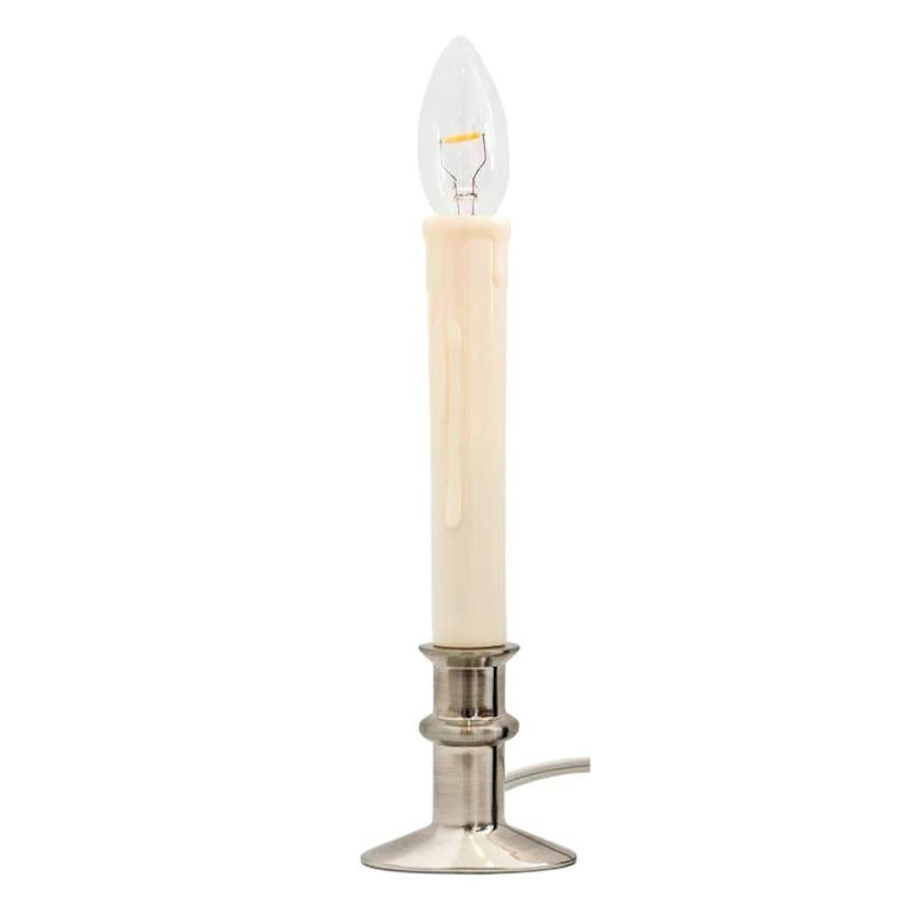 0.5 watt Adjustable Brushed Nickel Base Window Hugger® Plug-In LED Window Candles 1