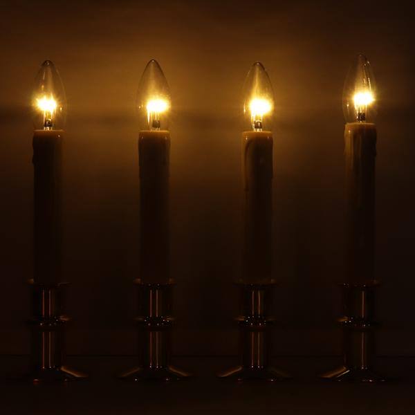 Vanilla/Brass LED Window Hugger with Remote Control (4 Pack) 2