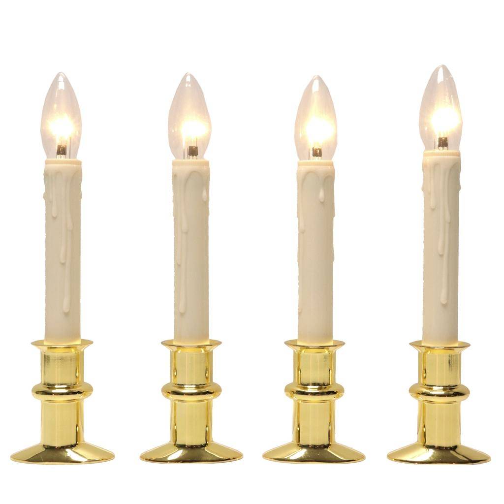 Vanilla/Brass LED Window Hugger with Remote Control (4 Pack) 1