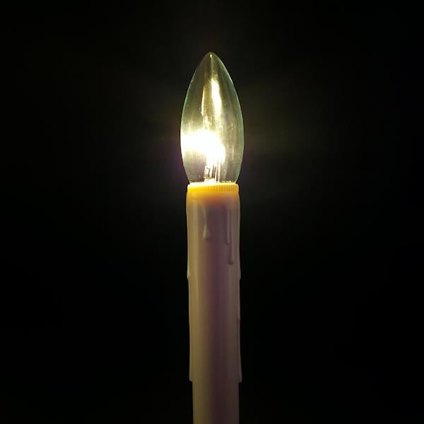 12.5"/10.5" Adjustable Height  Brushed Nickel Base Battery Operated LED Window Candles (4 Pack) 2