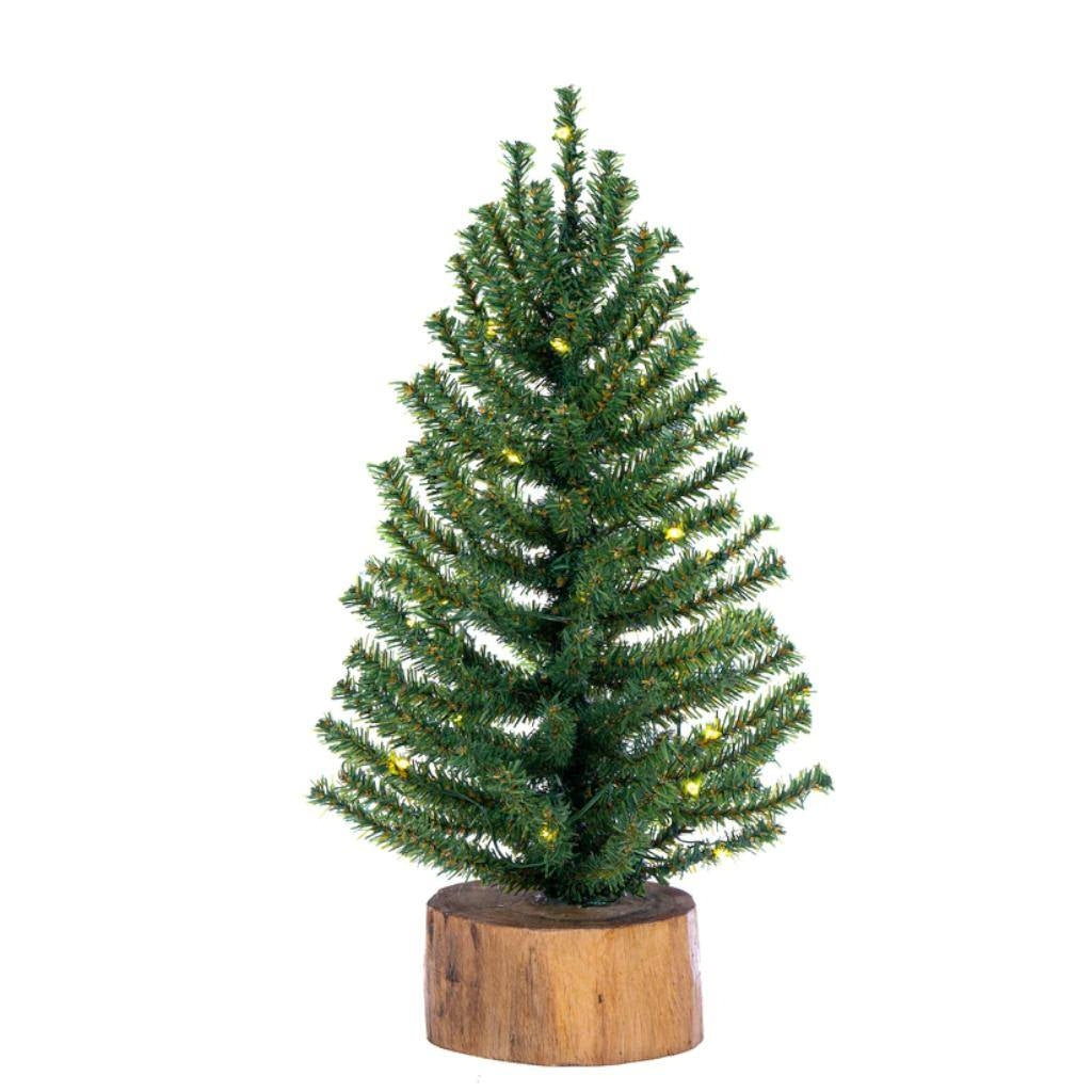 1.5' 22 Light Prelit Upswept Battery Operated Artificial LED Mini Tree 1
