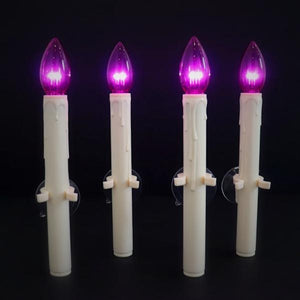 10.75" Vanilla/Purple LED Suction Cup Window Candle with Remote Control (4 Pack) 5