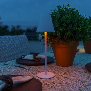 13" White Rechargeable Selectable Brightness Settings Bug Light Patio Table Lamp 4