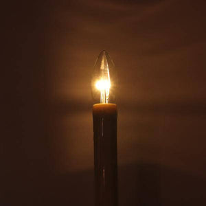 Vanilla/Brushed Nickel LED Taper Candle with Adjustable Base 3