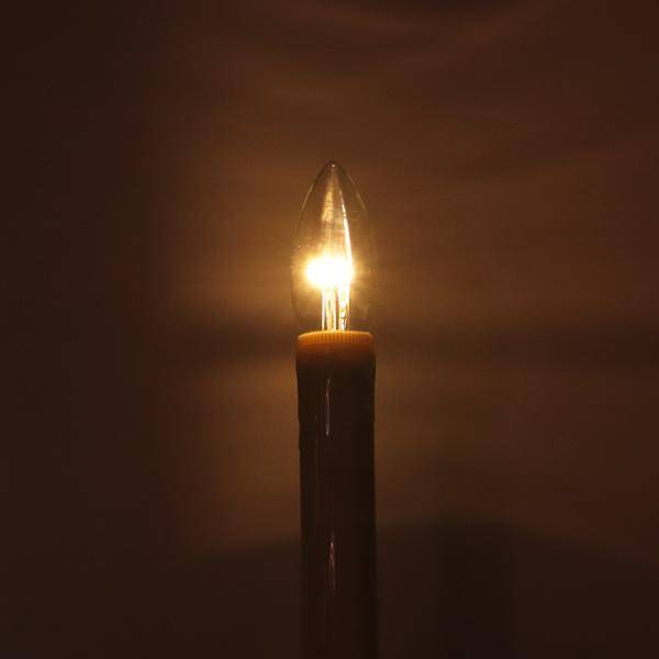 Vanilla/Brushed Nickel LED Taper Candle with Adjustable Base 3