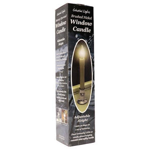 Vanilla/Brushed Nickel LED Taper Candle with Adjustable Base 4