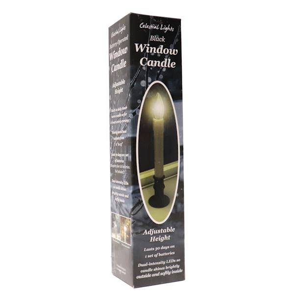Vanilla/Black LED Taper Candle with Adjustable Base 3