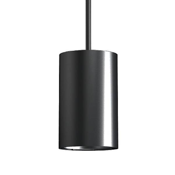 6" 33.8 watt 120/277 volt 2700K Warm Textured Black Cylinder LED Pendent Fixture 1