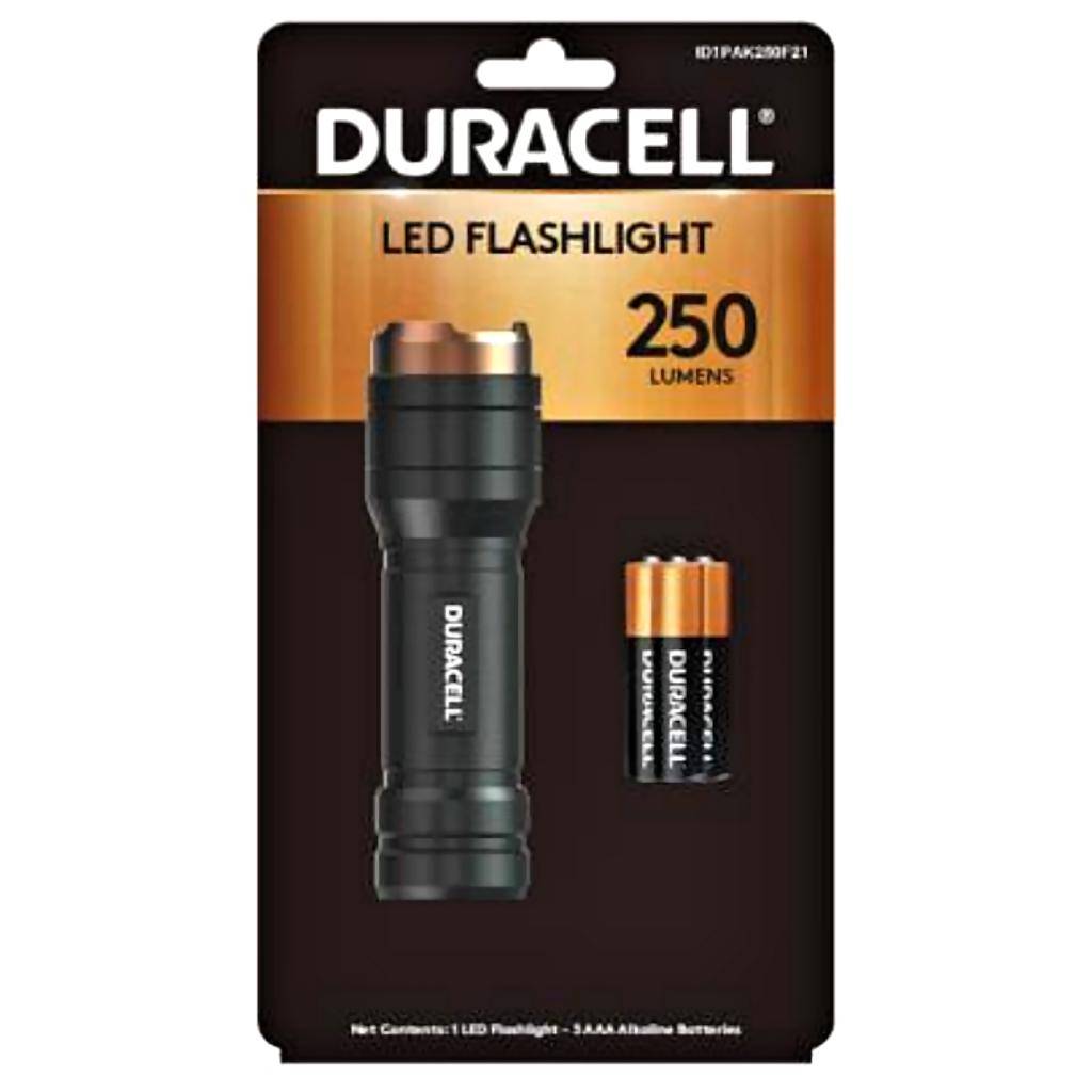 Black LED Flashlight (Batteries Included) 1