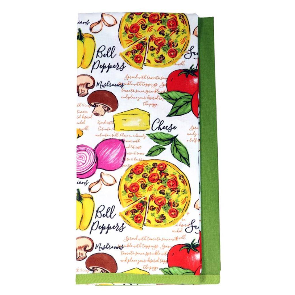 28" x 18" Pizza Dish Towel (Set of 2) 1