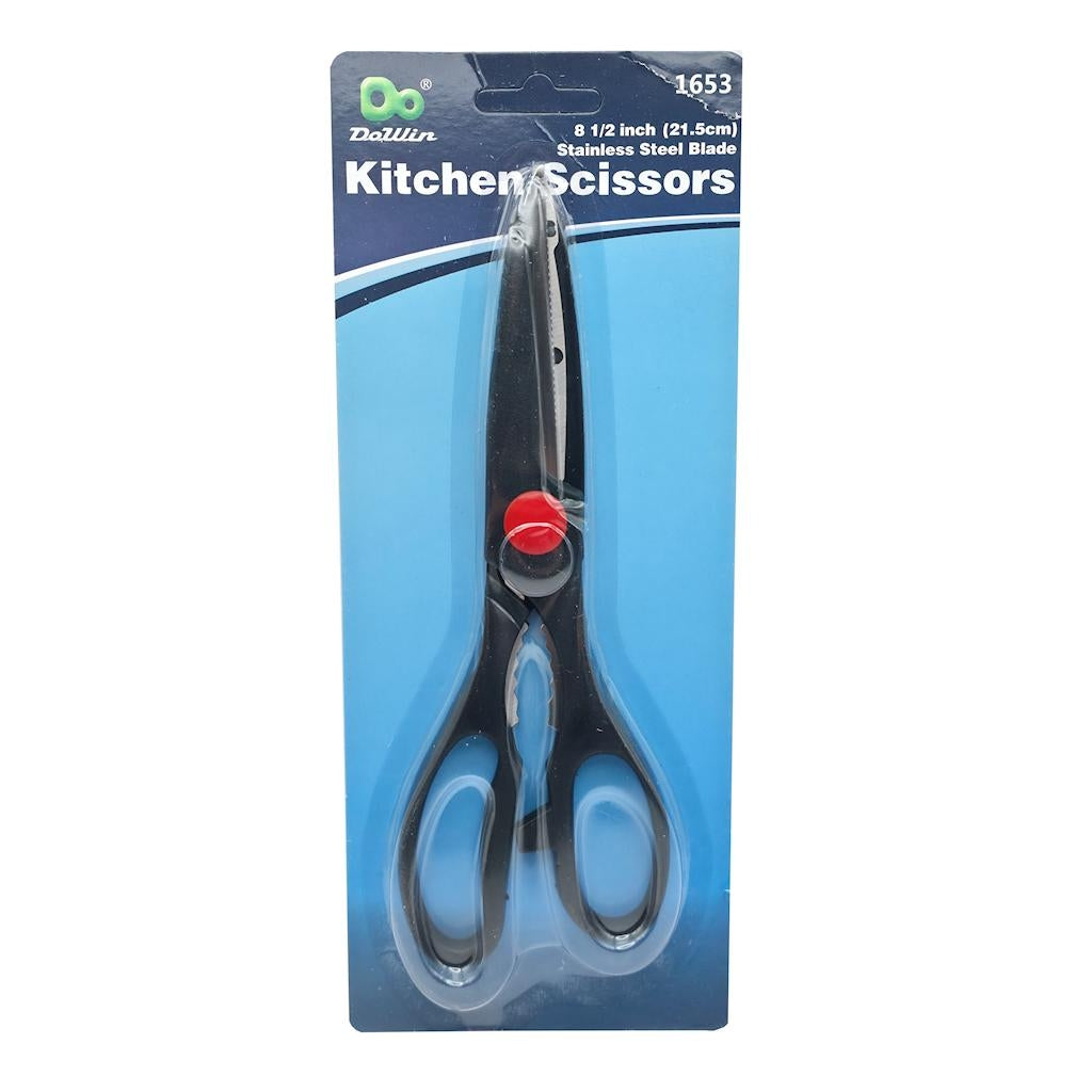 9" Black/Red Kitchen Shears 1