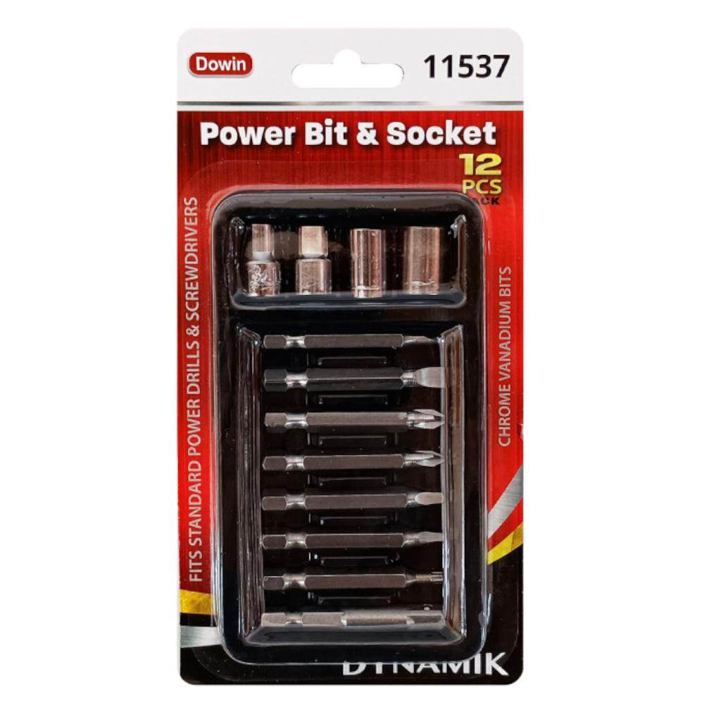 12 Piece Chrome Power Bit Set 1