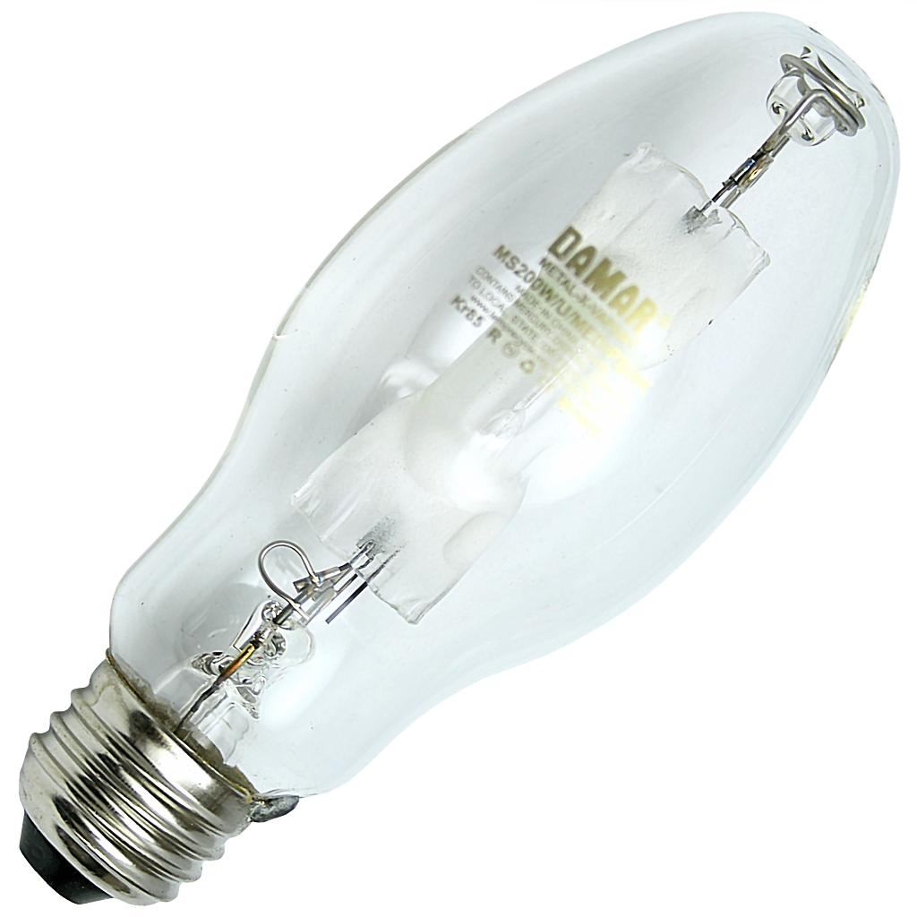 200 watt ED17 Medium Screw Base 4000K Cool White Clear Metal Halide 1