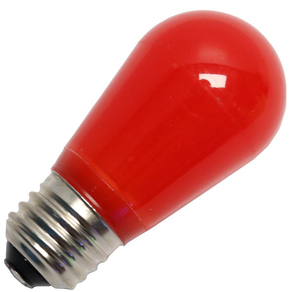 .55 watt 130 volt S14 Medium Screw Base Red LED 1