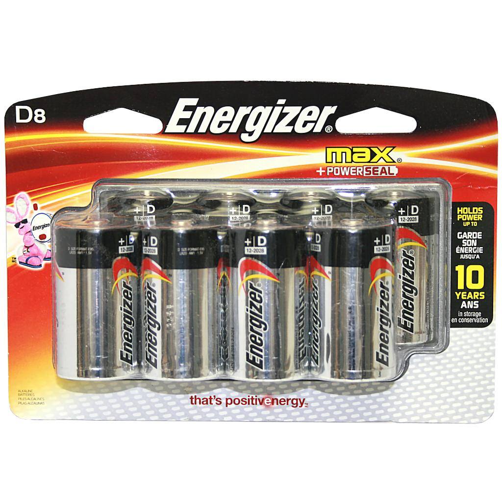 D Cell Alkaline Battery (8 pack) 1