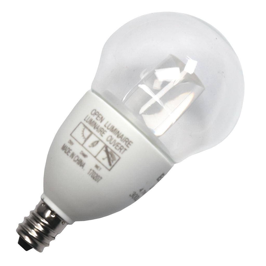 4.7 watt 120 volt A15 Candelabra Screw Base 2700K Warm White Clear Dimmable LED 1