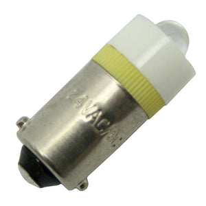 24/28 volt T3.25 Miniature Bayonet Base Yellow LED 1