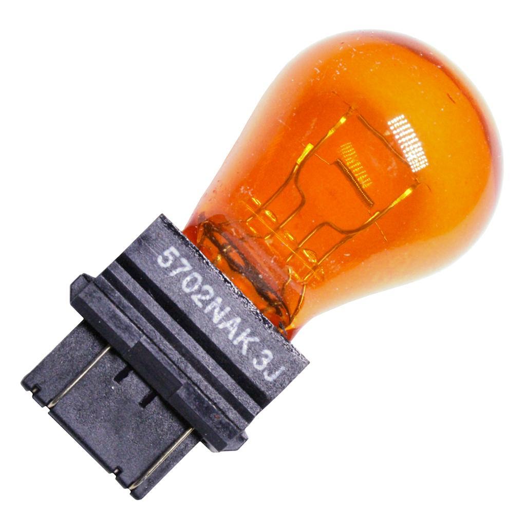 14 volt S8 Plastic Wedge Double Filament Base Amber #5702NAK 1